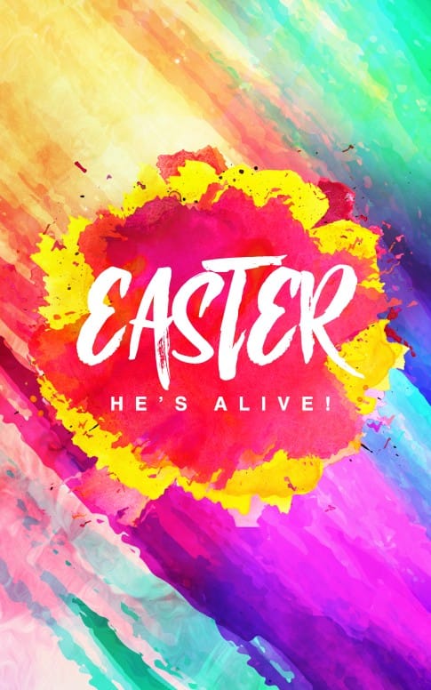 Easter Paint Splash Church Bulletin Cover