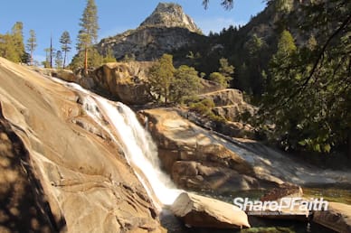 Mountain River Waterfall Worship Video Background