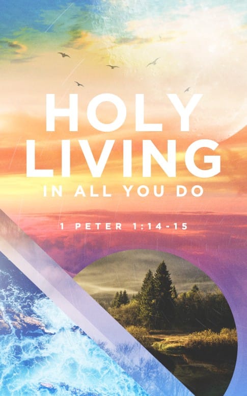 Holy Living Church Bulletin Cover Design