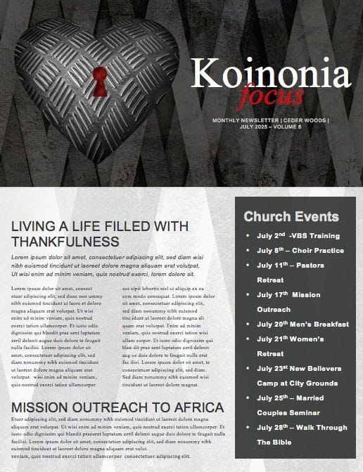 Guard Your Heart Church Newsletter