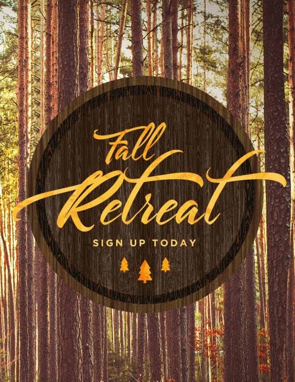 Fall Retreat Church Flyer Template