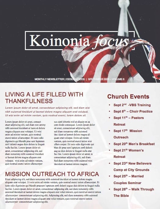 See You At The Pole Newsletter Template
