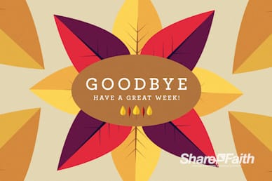 Give Thanks Goodbye Church Motion Graphic