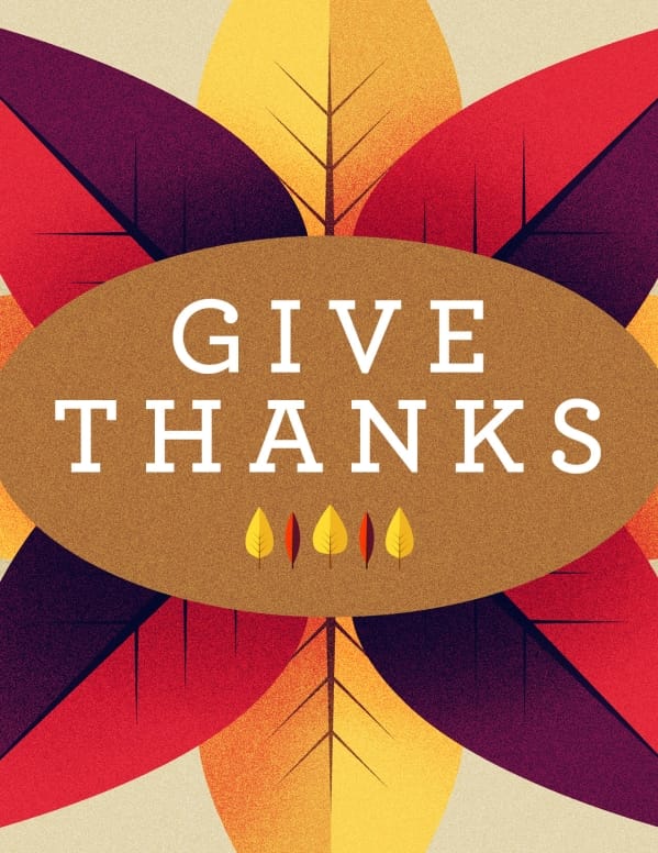 Give Thanks Message Church Flyer Template