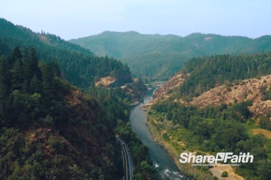 River Highway Aerial Nature Video Background