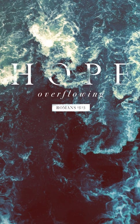 Hope Overflowing Church Bulletin Template