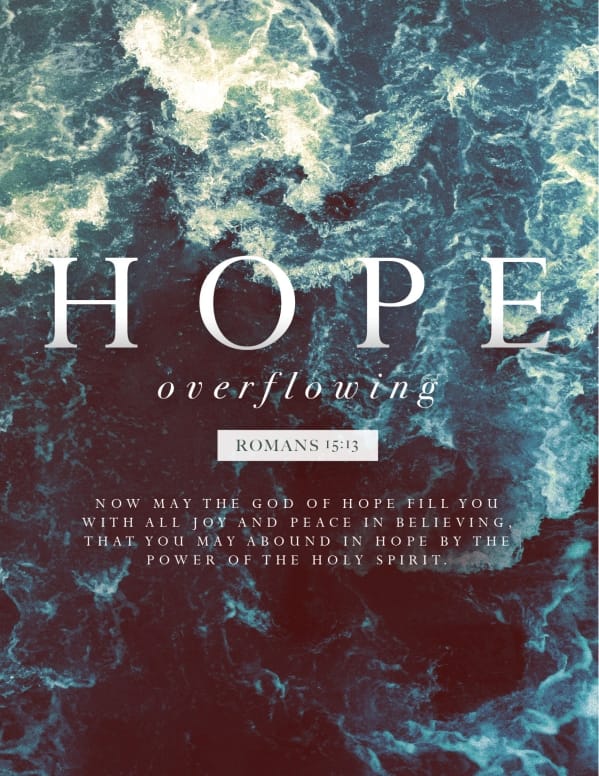 Hope Overflowing Church Flyer Template