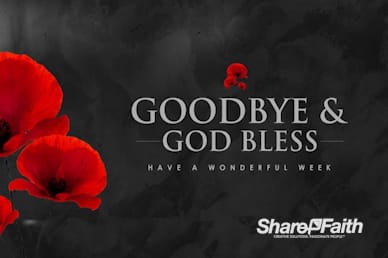 Remembrance Day Goodbye Motion Graphic