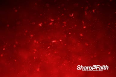 Red Snowflake Flurry Christmas Particles Worship Video