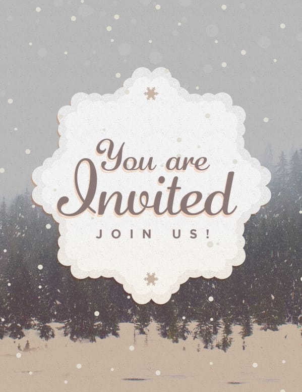 You Are Invited To Christmas Flyer