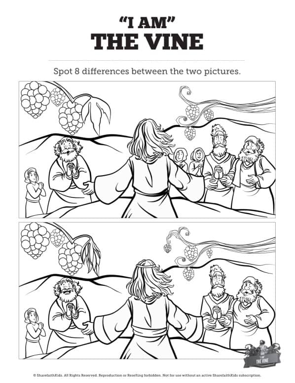 John 15 I Am The Vine Kids Spot the Differences