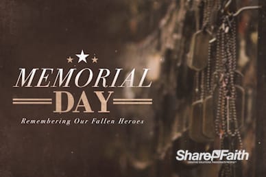 Memorial Day Dog Tags Service Bumper Video