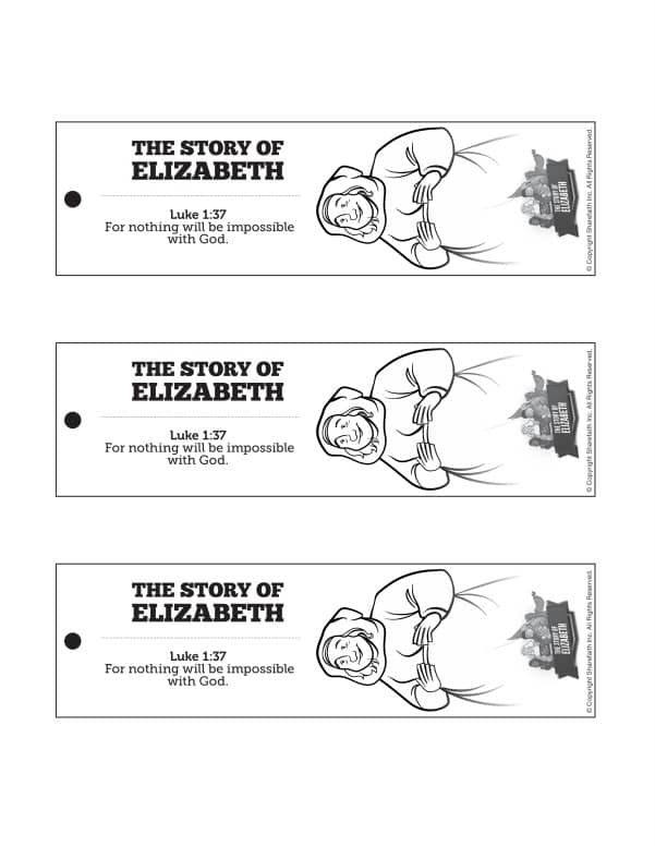 Luke 1 The Story of Elizabeth Bible Bookmarks