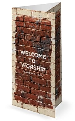 Rise Up And Build Church Trifold Bulletin Cover