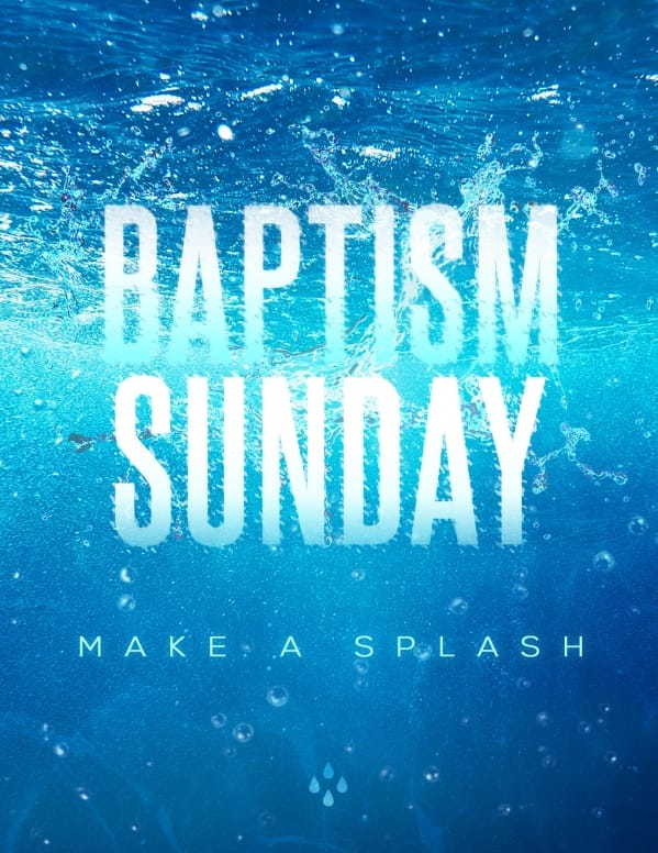 Baptism Sunday Church Flyer