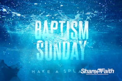 Baptism Sunday Church Service Motion Graphic