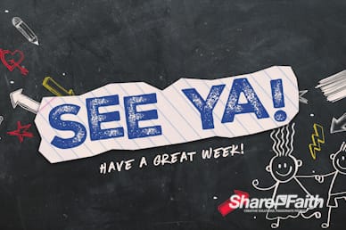 Back To School Chalkboard Art Goodbye Motion Graphic