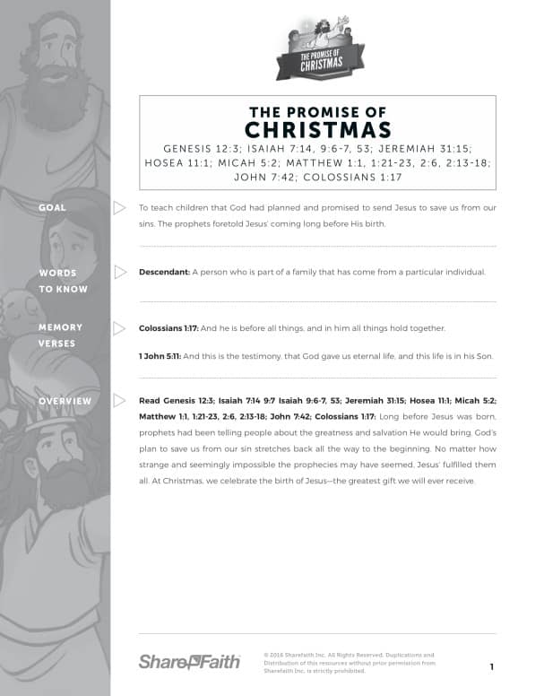 The Promise of Christmas Curriculum