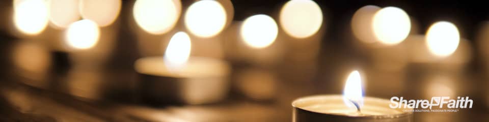 Christmas Candles Worship Triple Wide Motion Background