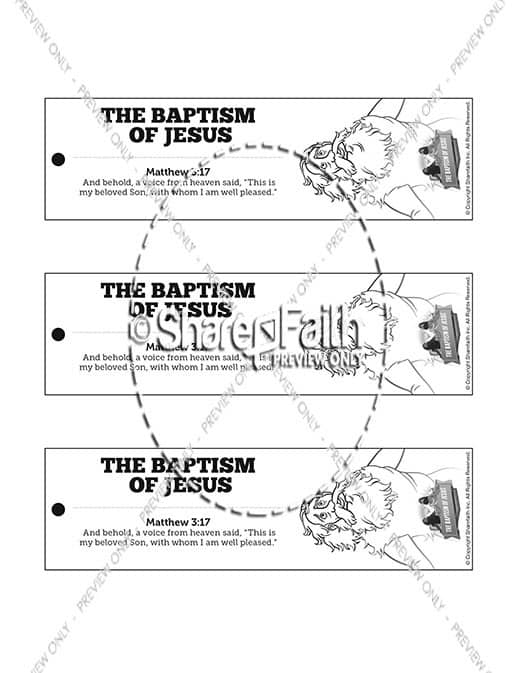 Matthew 3 The Baptism of Jesus Bible Bookmarks