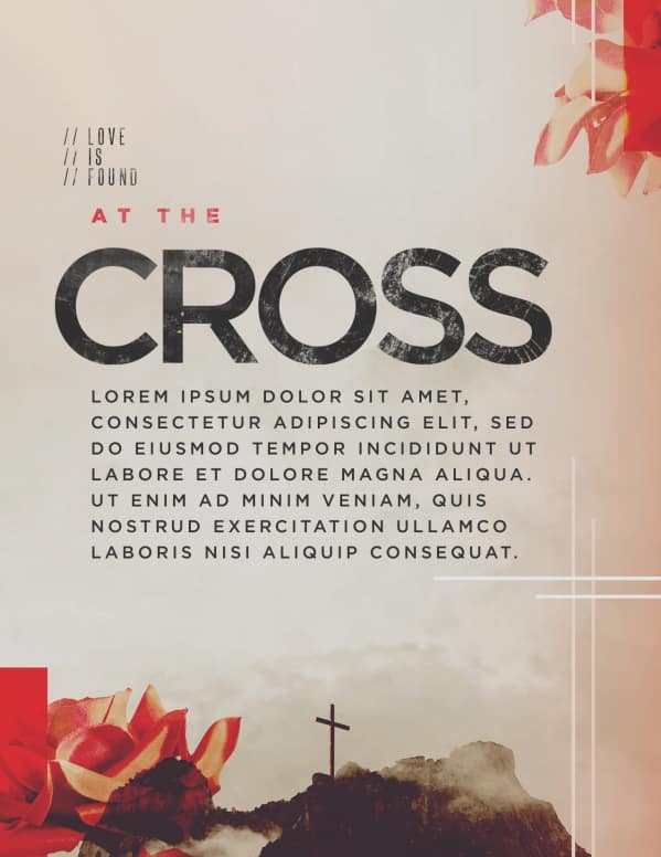 At The Cross Sermon Flyer