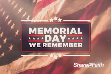 American Flag Memorial Day Service Motion Graphic