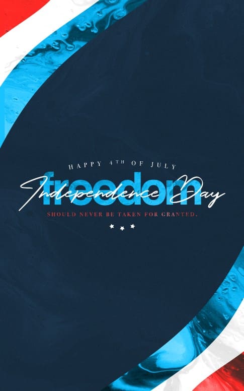 Independence Day Freedom Church Bulletin Cover