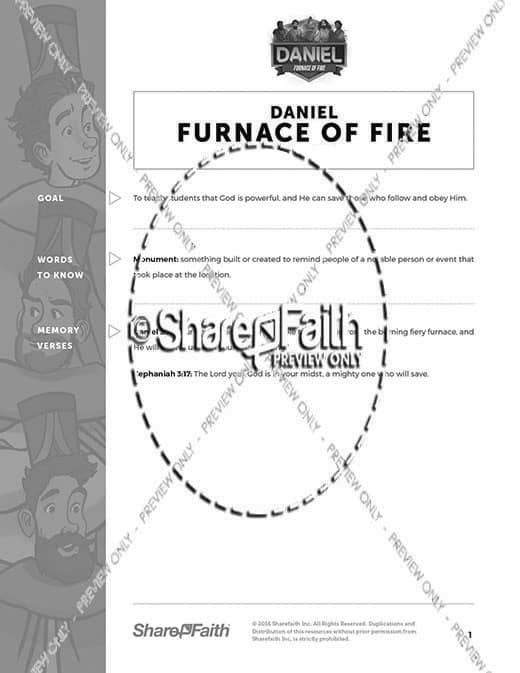 Daniel 3 The Furnace of Fire Curriculum