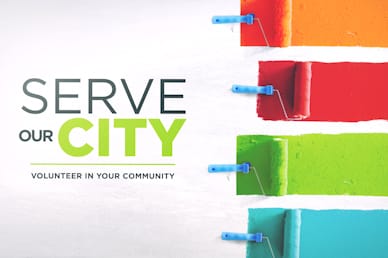 Serve Our City Volunteer Sermon Motion Graphic