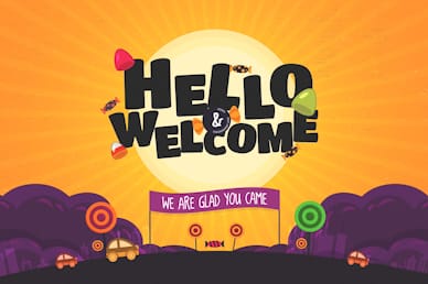 Hello & Welcome Trunk Or Treat Autumn Motion Graphic