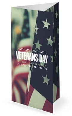 Veterans Day Honor Trifold Bulletin