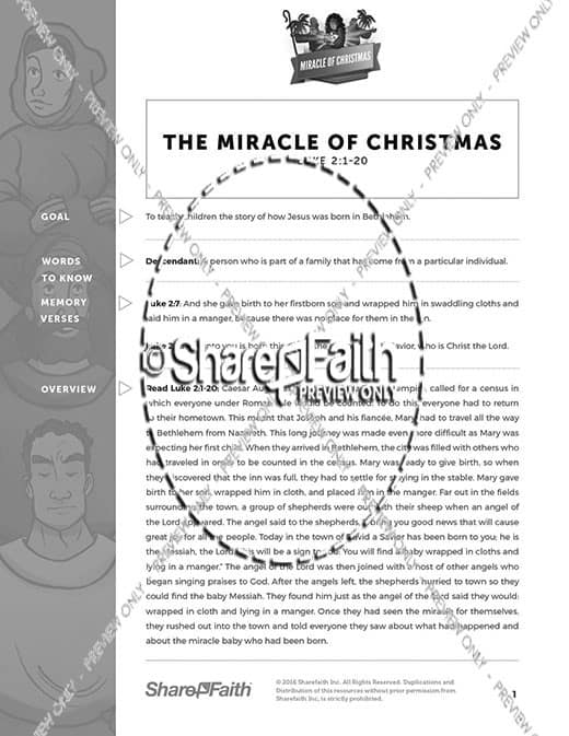 Luke 2 The Miracle of Christmas Curriculum