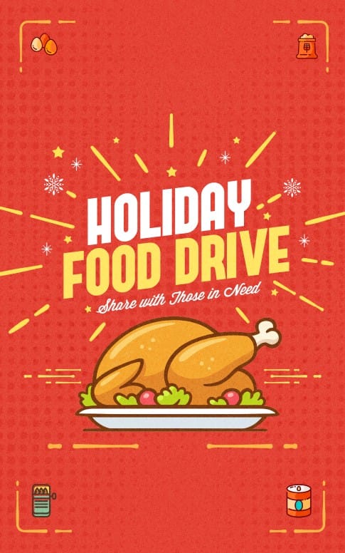 Holiday Food Drive Church Bulletin