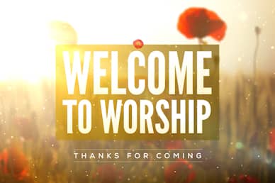 Lest We Forget Welcome Church Motion Graphic