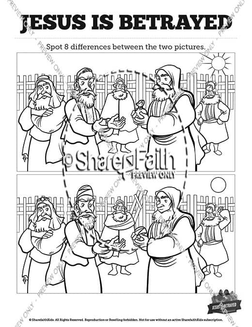 Matthew 26 Jesus is Betrayed Spot the Differences