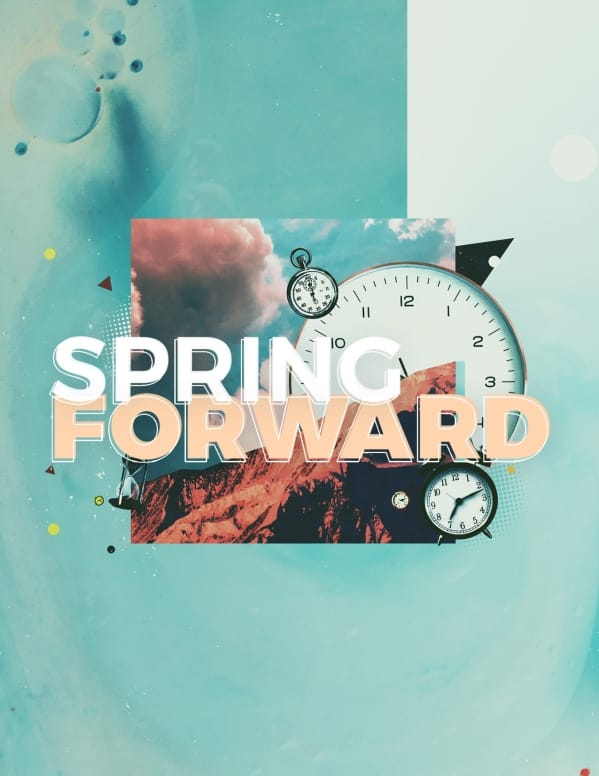 Spring Forward Daylight Savings Church Flyer