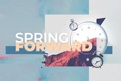 Spring Forward Daylight Savings Title Church Motion Graphic