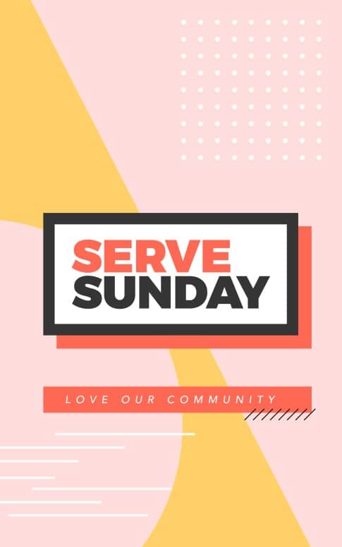 Serve Sunday Church Bifold Bulletin