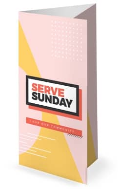 Serve Sunday Church Trifold Bulletin