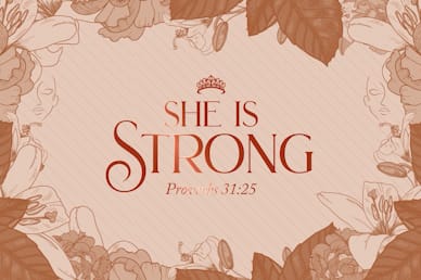 She Is Strong Title Church Motion Graphic