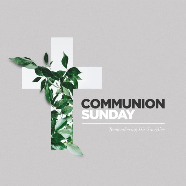 Communion Sunday Cross Social Media Graphic