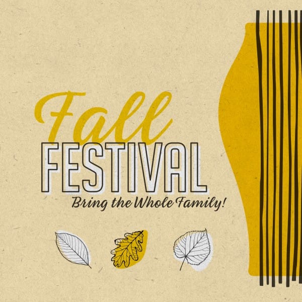 Fall Festival Leaves Social Media Graphic