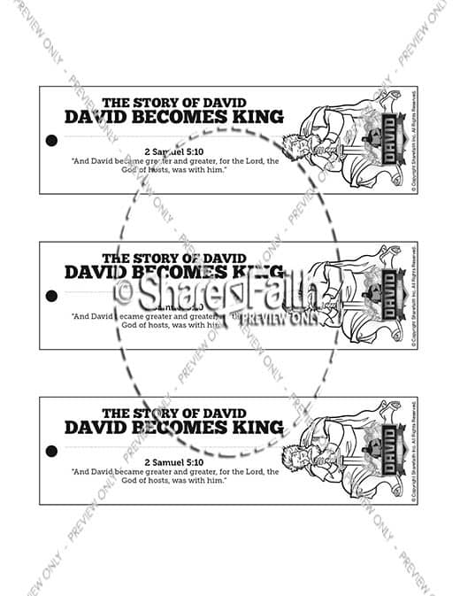 2 Samuel 5 David Becomes King Bible Bookmarks