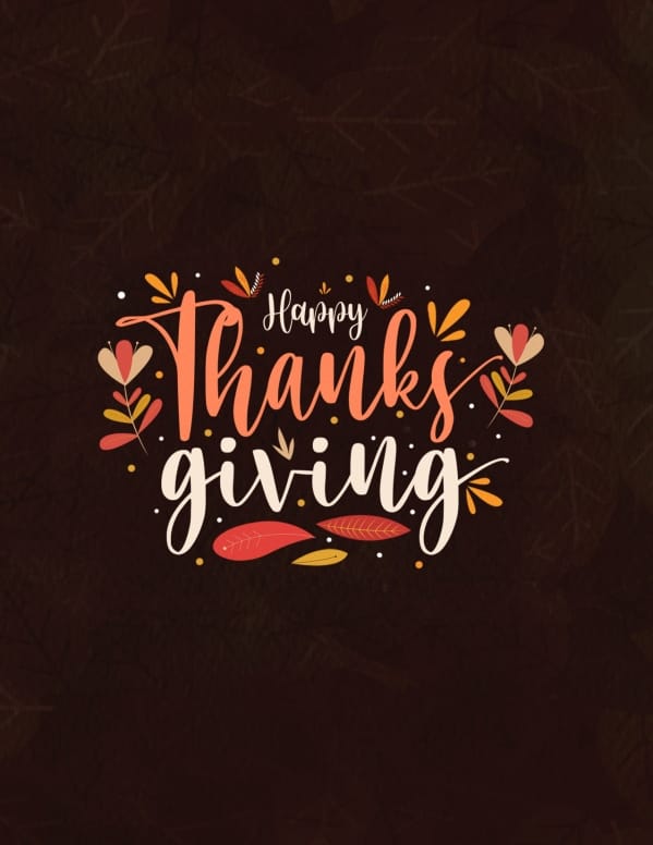 Happy Thanksgiving Brown Church Flyer