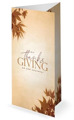 Grateful Thanksgiving Church Trifold Bulletin