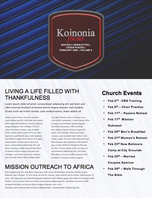 Super Sunday Blue Church Newsletter