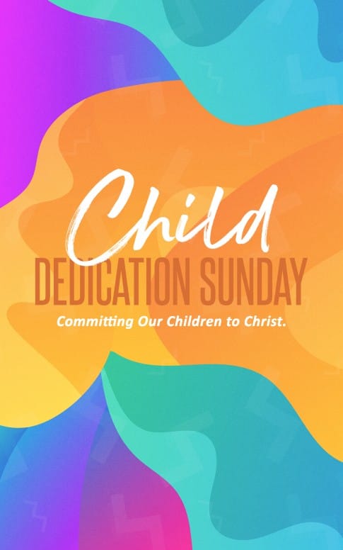 Child Dedication Sunday Church Bifold Bulletin