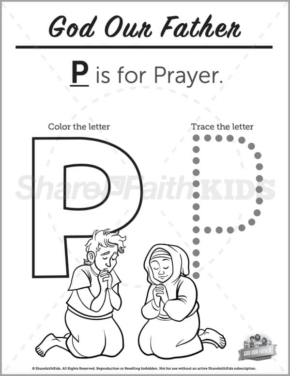 Matthew 6 God Our Father Preschool Letter Coloring
