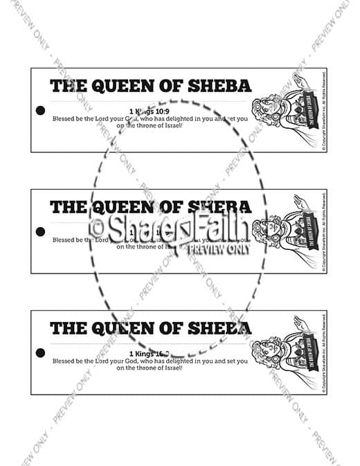 1 Kings 10 The Queen of Sheba Bible Bookmarks