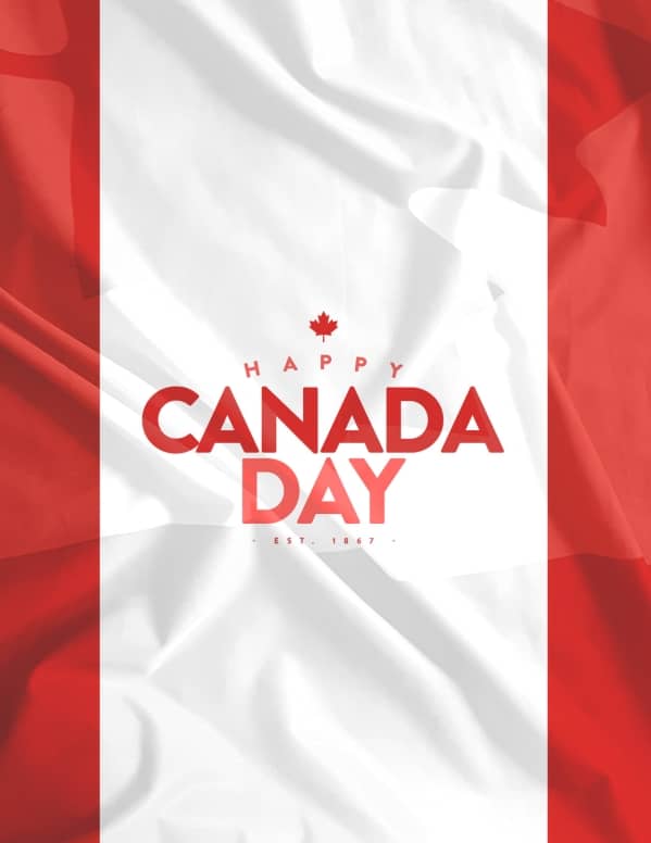 Canada Day Flag Church Flyer